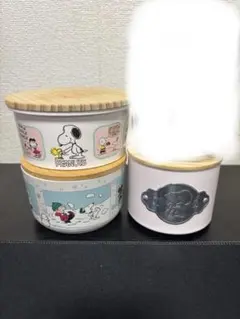 2021年 SNOOPY当たりくじ(コップ)３個　保存容器セット2組　9点セット 2021年 SNOOPY当たりくじ(コップ)3個 保存容器セット2組 9点セット