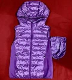 ユニクロ ウルトラライトダウンベスト Sサイズ パープル サイドストレッチ