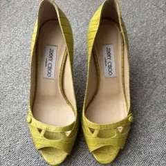 JIMMY CHOO パンプス クロコ型押し オープントゥのサムネイル