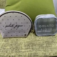 ジェラートピケ　ポーチ2個セット