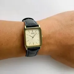 Vintage SEIKO スクエア ゴールドタンク レクタンtank メンズ