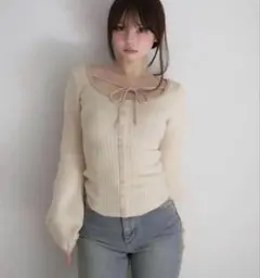 andmary Shannon tulle knit tops pink - メルカリ