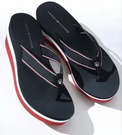TOMMY HILFIGER ウェッジサンダル ネイビーのサムネイル