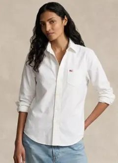 【希少/襟裏刺繍】Polo Jeans Co. ラルフローレン 白シャツLサイズ