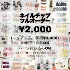 送料無料 一律¥2.000 ネイルチップフルオーダー ネイルチップ - メルカリ