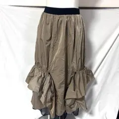 百貨店購入 ギャザーティアードフリル変形デザインスカートのサムネイル