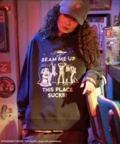 STRANGER THINGS×MINNETONKA プリンテッドスウェット