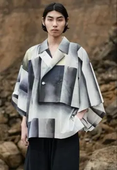 希少/美品/issey miyake men/アシンメトリー シャツのサムネイル