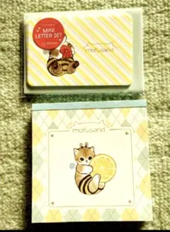 mofusand  ミニレターセット スクエアメモ  ハチにゃん  モフサンド