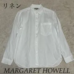 MARGARET HOWELL 近年現行モデル リネン 麻 長袖 シャツのサムネイル