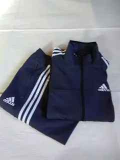 美品　adidas　アディダス　メンズ　ウォームアップウェア セット　ネイビー
