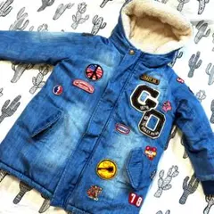 定価2万　クレイジーゴーゴー　デニムボアアウター　ボアジャケット　110 クレゴ