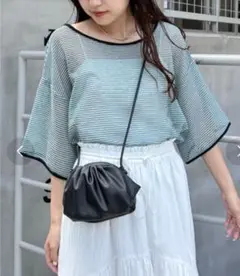 シアーレースボーダーリンガーTEE