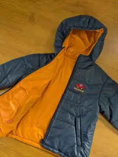 Miki House ダウンコート ネイビー/オレンジ