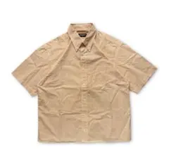 90s OLD UNIQLO ベージュ チェック柄 半袖シャツ M