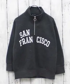 再値下げ新品タグ付きプリント トレーナー ダークグレー　SHISKY 160