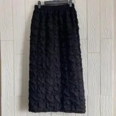 ポコポコ タイトスカート 黒 総ゴム