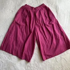 ヤンマ産業　天日干しリネンキュロットパンツ RED 美品 ヤンマ産業 天日干しリネンキュロットパンツ RED 美品 - メルカリ