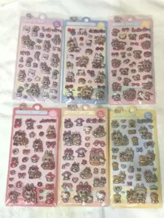 新作‼️ラブブ 6点セット立体シールボンボンドロップシール らぶぶLABUBU