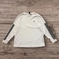 sizeL★adidas★ドルマンスリーブ★ロンT★白黒★カジュアル★長袖のサムネイル