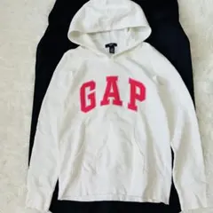 GAP ビッグロゴ 平成ギャルピチパーカー y2k パーカー 白×ネオンピンクのサムネイル