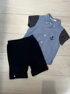 familiar シャツとショートパンツセット 80