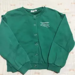 JENNI love 袖レイヤード風　スウェットカーディガン　130 グリーン