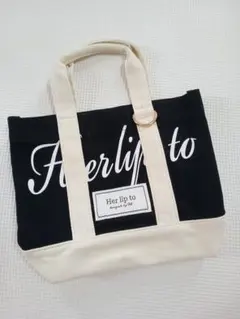 ハリプ herlipto Canvas Mini Toteトートバッグ ブラック - メルカリ