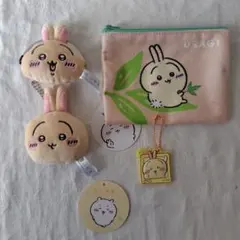 ちいかわ ミニがま口ポーチ　マスコットミラー　おまけ付き　♡うさぎ