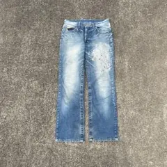 レ*ズ様 フレアデニム　ブルー　y2k グランジ系　denim