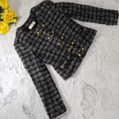 ✨美品✨ Feroux オンワード樫山 ツイードジャケット ブラック・ホワイト