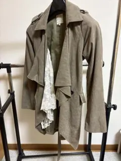 フェアリーグランジ 古着 カーキ トレンチコート