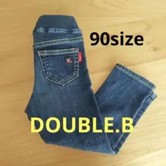 DOUBLE.B ダークブルーデニムパンツ 90サイズ