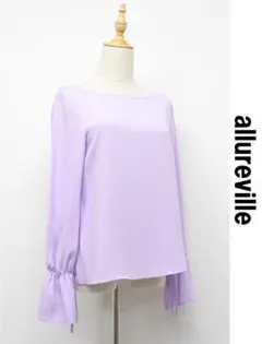 U441/未使用 allureville ボリュームスリーブブラウス リボン 2のサムネイル