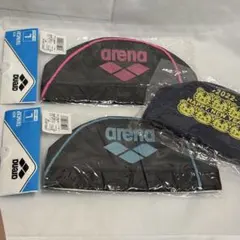 【新品】arena アリーナ メッシュスイムキャップ 2枚セットLサイズおまけ付
