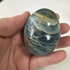 ブルーオニキスたまご型　エッグ