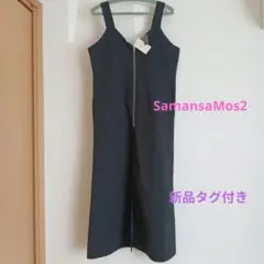SamansaMos2 ジャンバースカートフリーサイズブラック　♡新品タグ付き♡