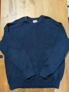 L.L.Bean コットン ニットネイビー L