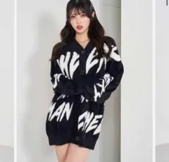 Darich ダーリッチ グラフィックジャガードニットカーディガン