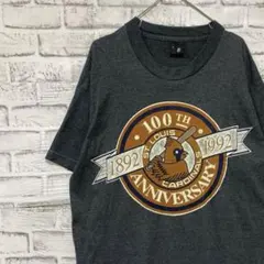 USA製90sヴィンテージTシャツ！シングルステッチグレー半袖古着XL0421