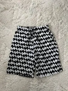 GLOBAL WORK KIDS ハーフ パンツ 160 ブラック ホワイト