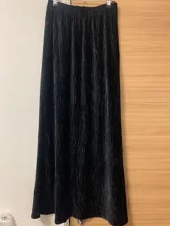 【美品】ブラック プリーツロングスカート
