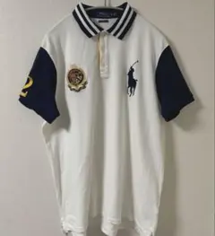 90s ラルフローレン ロサンゼルス ポロシャツ ビッグポニー 国旗 LA