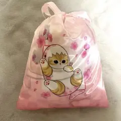 mofusand モフサンド　巾着入りブランケット　桜満開　ピンク　桜