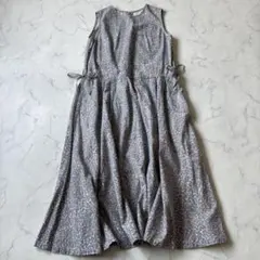 kapuwa 花柄ノースリーブワンピース　ロング丈　インド綿◆7247