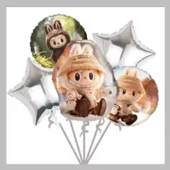 最安値❗️ ラブブ バルーンセット　お祝い　誕生日パーティー LABUBU 風船