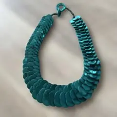 ターコイズ シェル レイ ボタン式