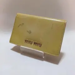 miu miu ミュウミュウ イエロー カードケース 名刺入れ レディースのサムネイル