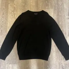 Gap イタリアンメリノウール Vネックセーター L ブラック