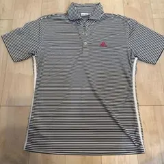 adidas ストライプ ポロシャツ Lサイズ